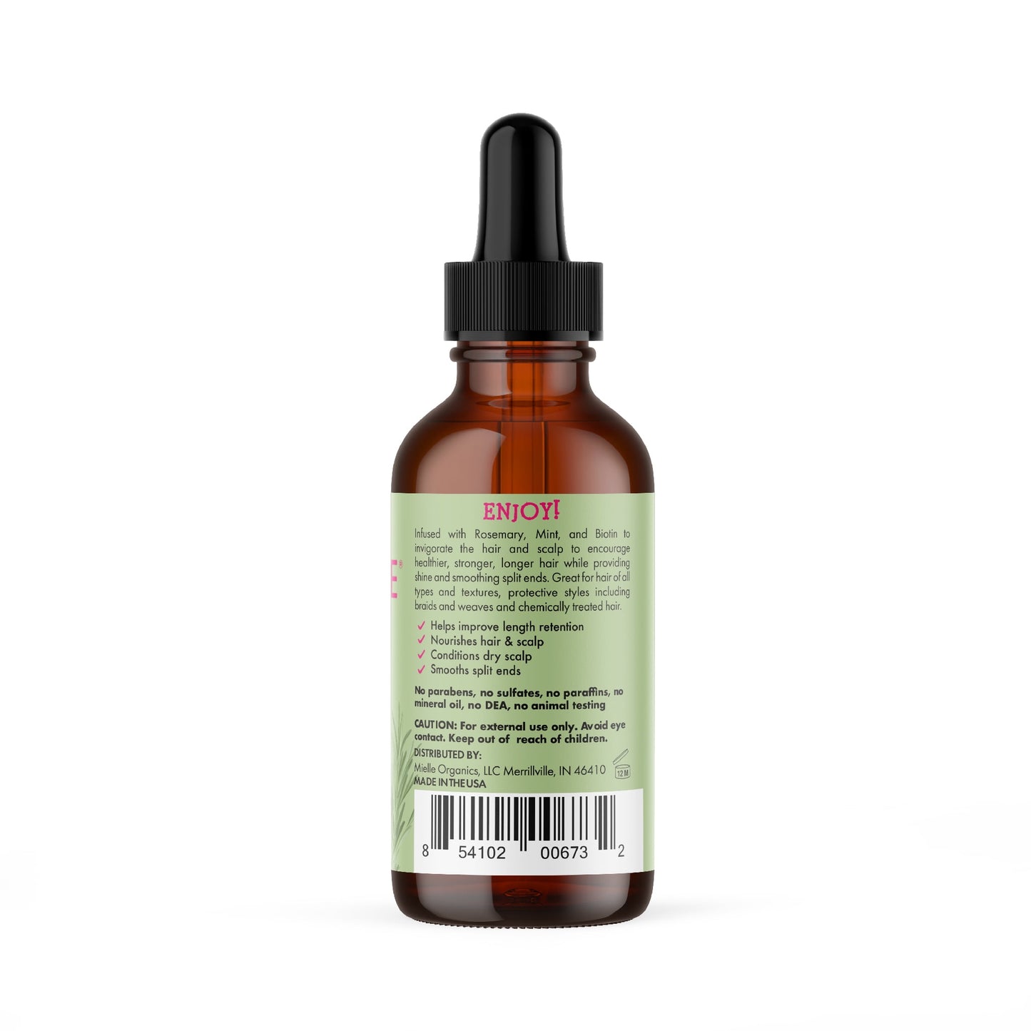 Rosemary Mint Scalp & Hair Strengthening Oil 2 Oz