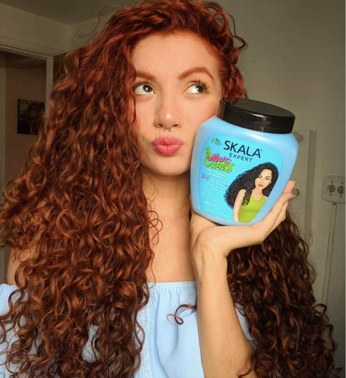 SKALA Mais Crespos & Mais Cachos 2 in 1 Conditioning Treatment Cream Bundle + Skala Passion Fruit & Patauá Oil (Maracuja) Hair Care 1000G – Includes Free Comb (Comb Color May Vary)