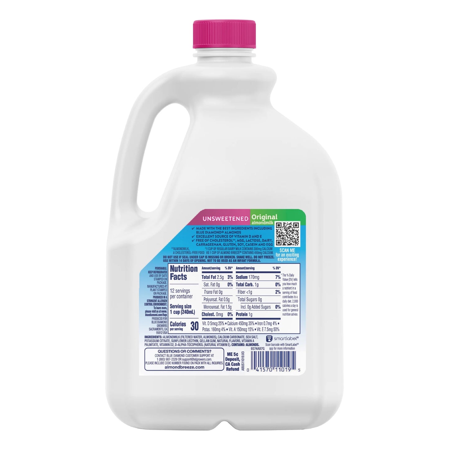 Unsweetened Original Almond Milk, 96 Oz