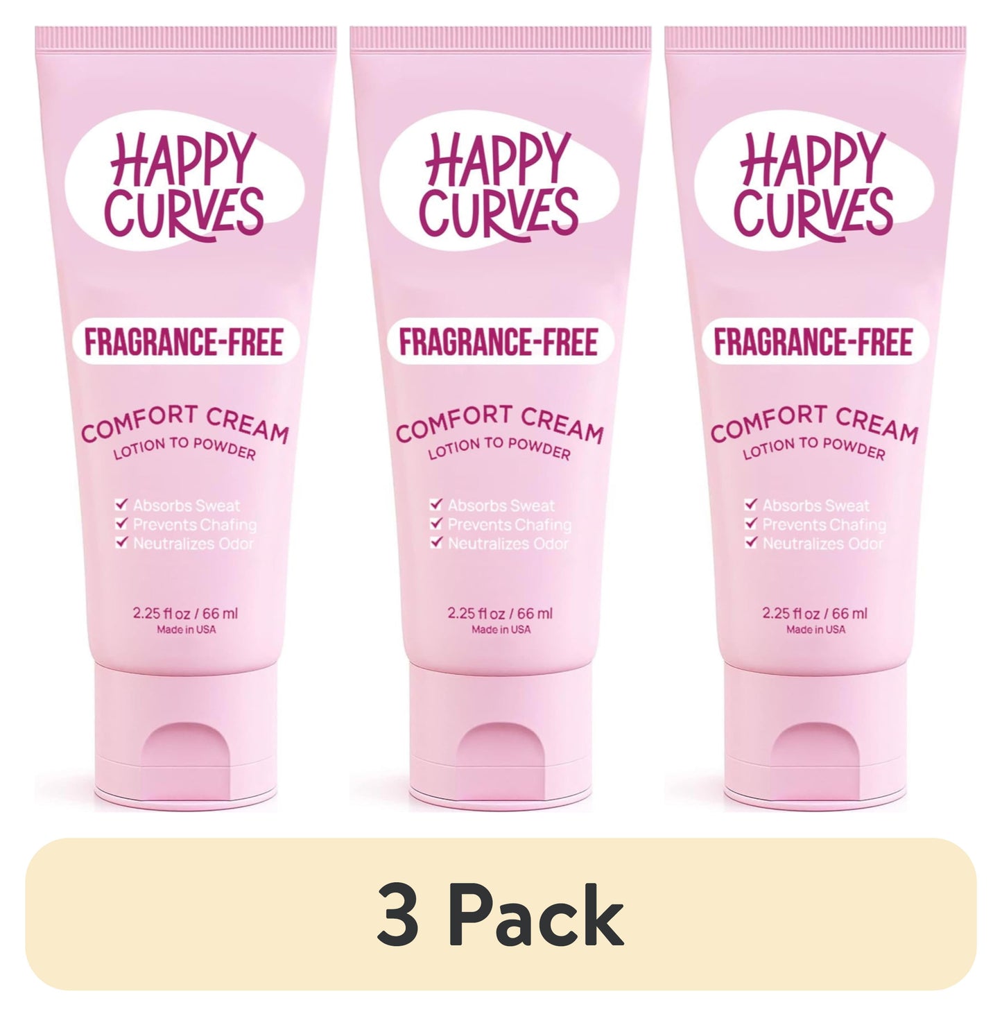 (3 Pack) Comfort Cream, Aluminum Free Whole Body Deodorant for Women, Tropical Oasis, 2.25 Oz