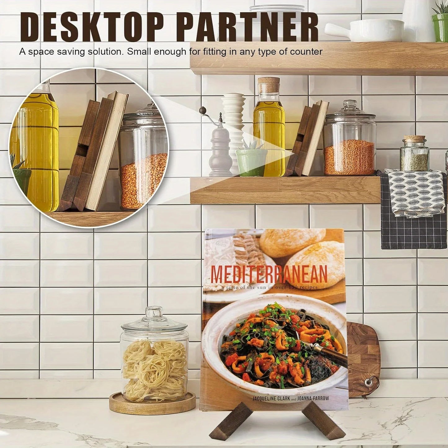 Wooden Stand Recipe Book Record Photo Display Tablet Rack Plate Ipad Holder Table Easel Stand Cookbook Holder Decor Kitchen Tool