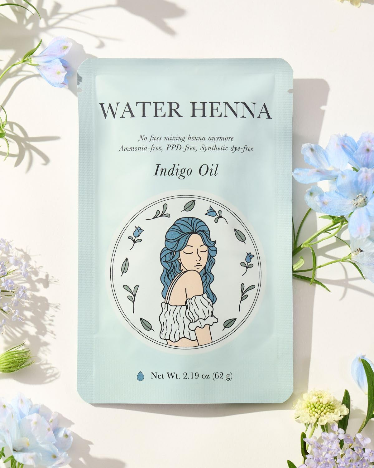 Korean Indigo Hair Dye 1 Sets 4.4 Fl Oz (130G) - 30 Min and Easy Application, Ppd-Free, Synthetic Dye-Free Liquid Formula, Made in Korea,