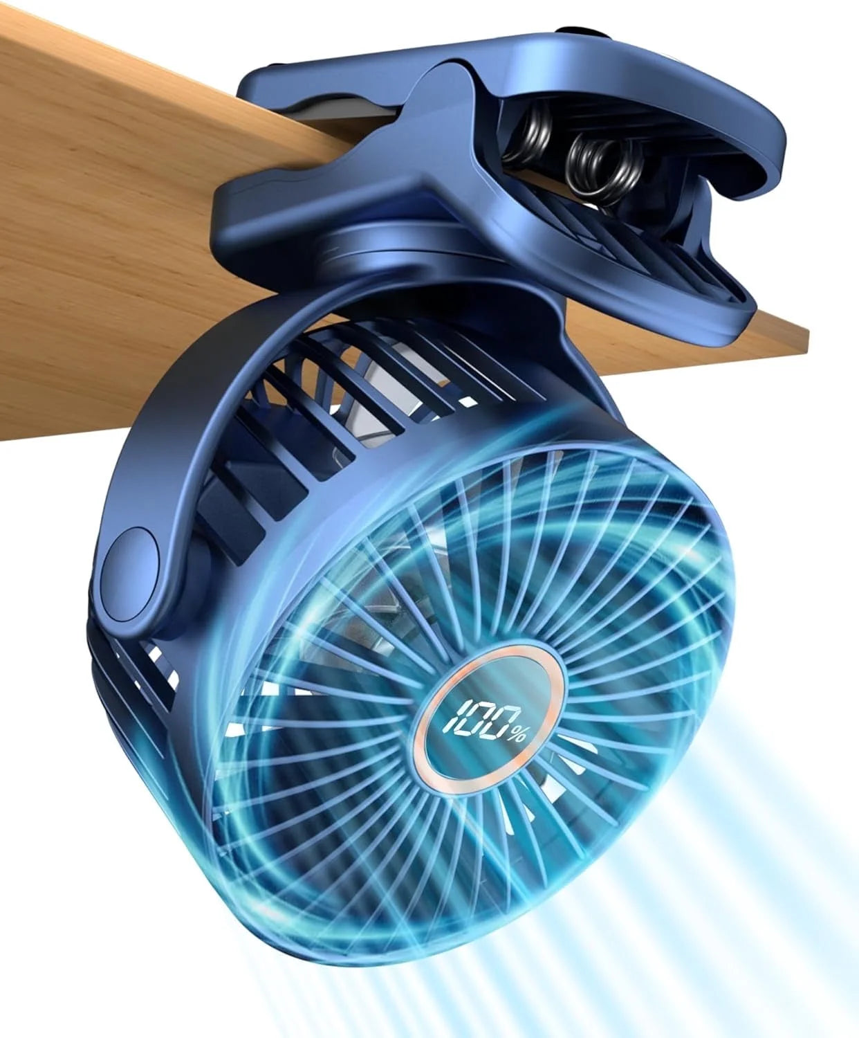 Portable Clip on Fan Battery Operated,3 Speed Quiet Rechargeable Mini Table Fan, Quiet,High Air Volume, 360 Degree Free Rotation,Mini Desk Fan, Stroller Fan-Black