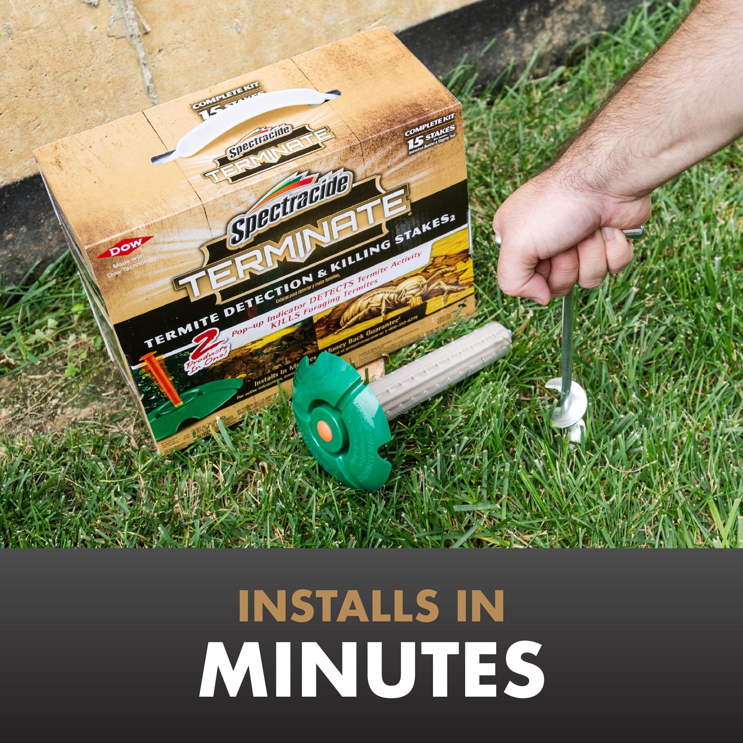 Terminate Termite Detection and Killing Stakes with Pop-Up Indicator, 15 Count