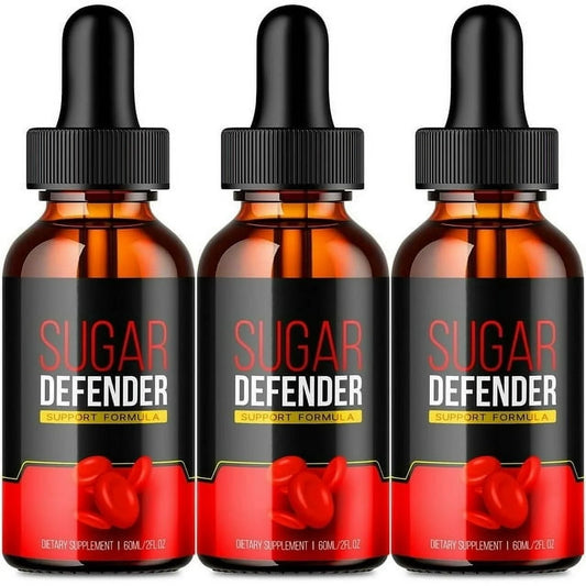 Sugar Defender Drops - Official Formula - Sugar Defender 24, Sugar Defender Liquid, Maximum Strength Sugar Defender Supplement with Hawthorn Berry Organic, Sugar Defender Reviews (3 Pack)