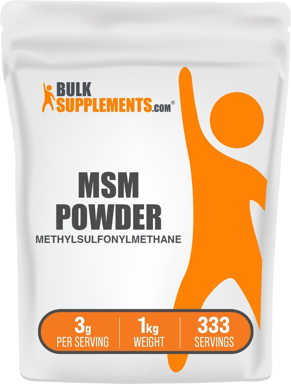 .Com MSM Powder - Methylsulfonylmethane, MSM Supplement - MSM Pure Powder, MSM 3000Mg - for Joint Health, Gluten Free, 3000Mg per Serving, 1Kg (2.2 Lbs) (Pack of 1)
