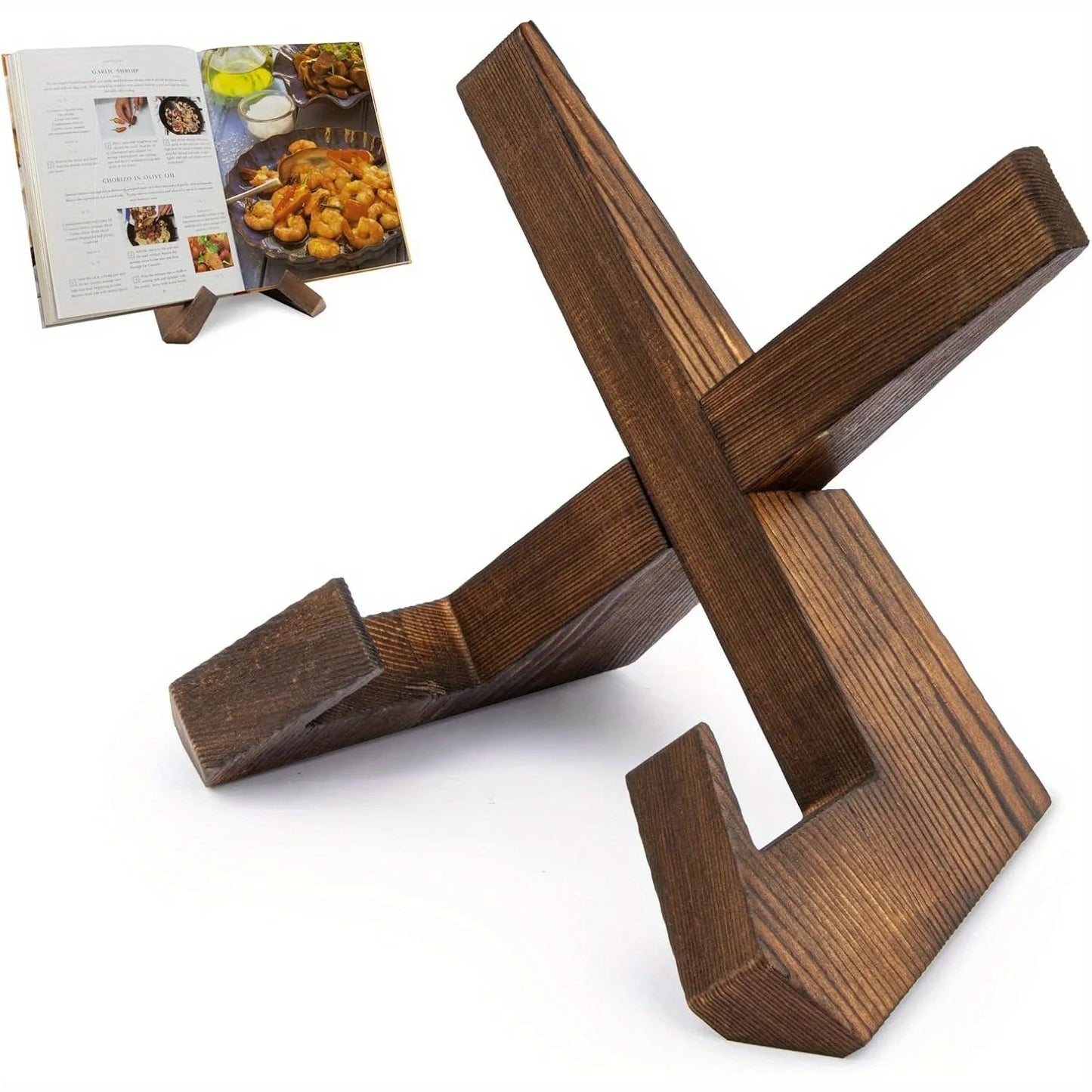 Wooden Stand Recipe Book Record Photo Display Tablet Rack Plate Ipad Holder Table Easel Stand Cookbook Holder Decor Kitchen Tool
