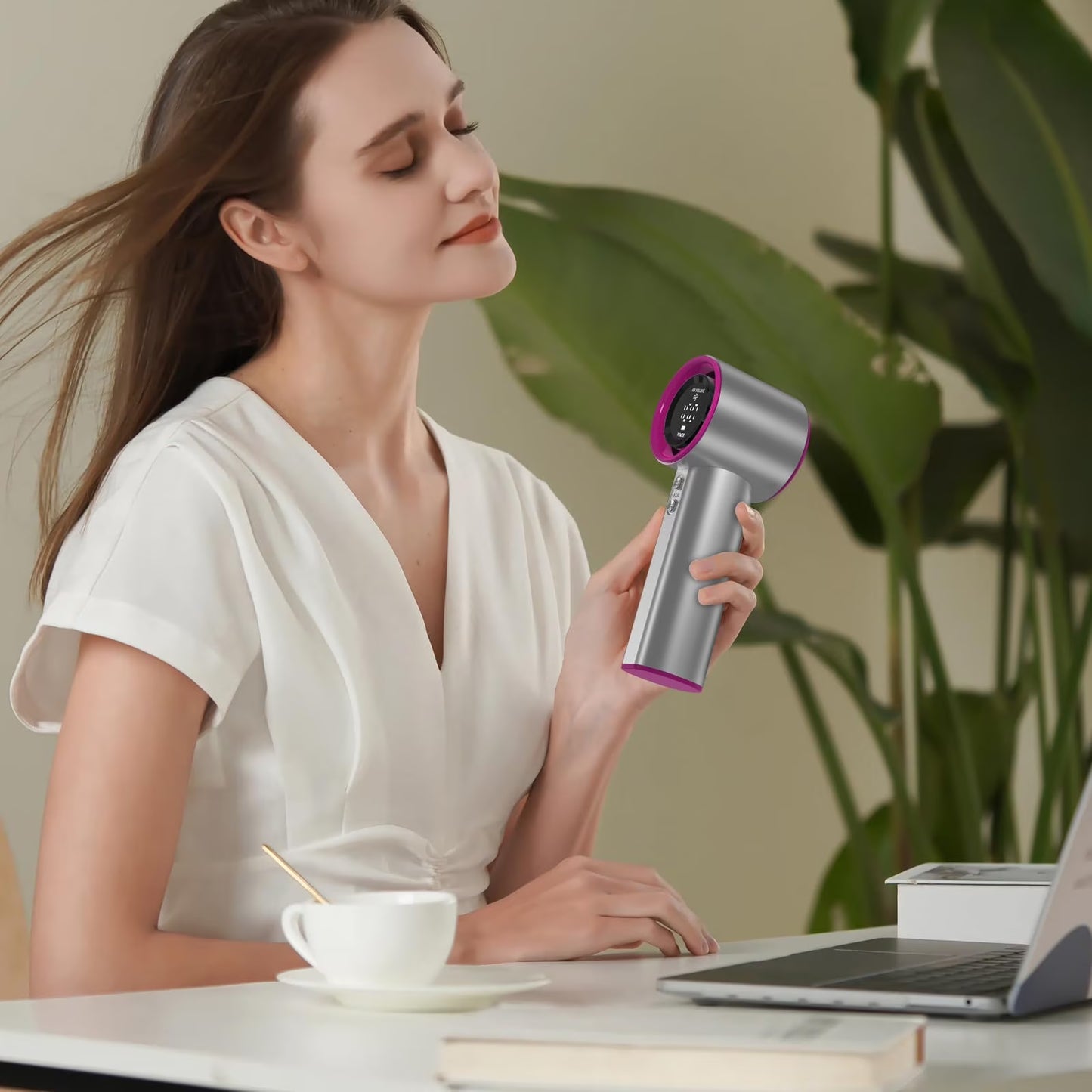 Portable Handheld Fan, Adjustable Speed, 3600 Mah Rechargeable, Turbo Personal Cooling, Travel & Outdoor