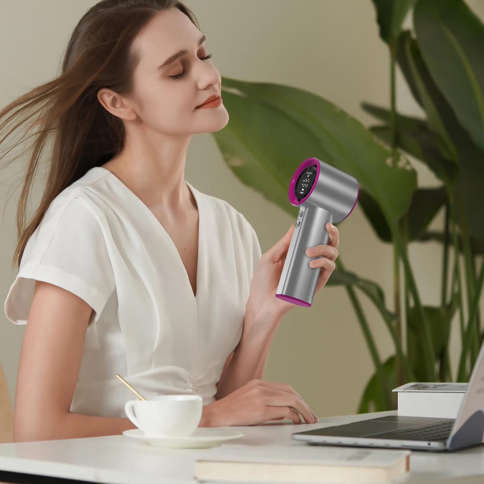 Portable Handheld Fan, Adjustable Speed, 3600 Mah Rechargeable, Turbo Personal Cooling, Travel & Outdoor