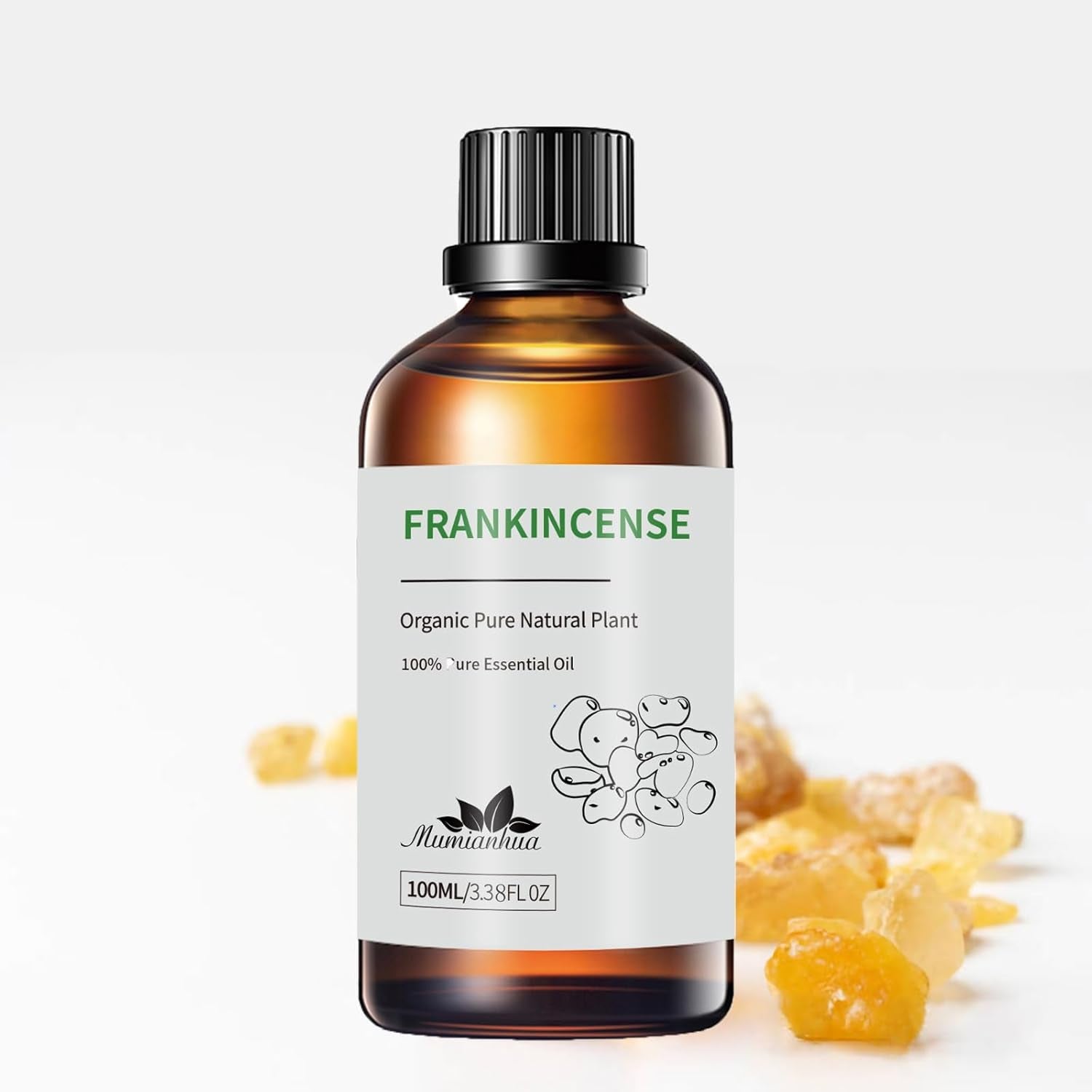 Frankincense Essential Oil Therapeutic Grade for Skin Care, Aromatherapy & Candle Making, Pure Resin Oil 3.38Oz