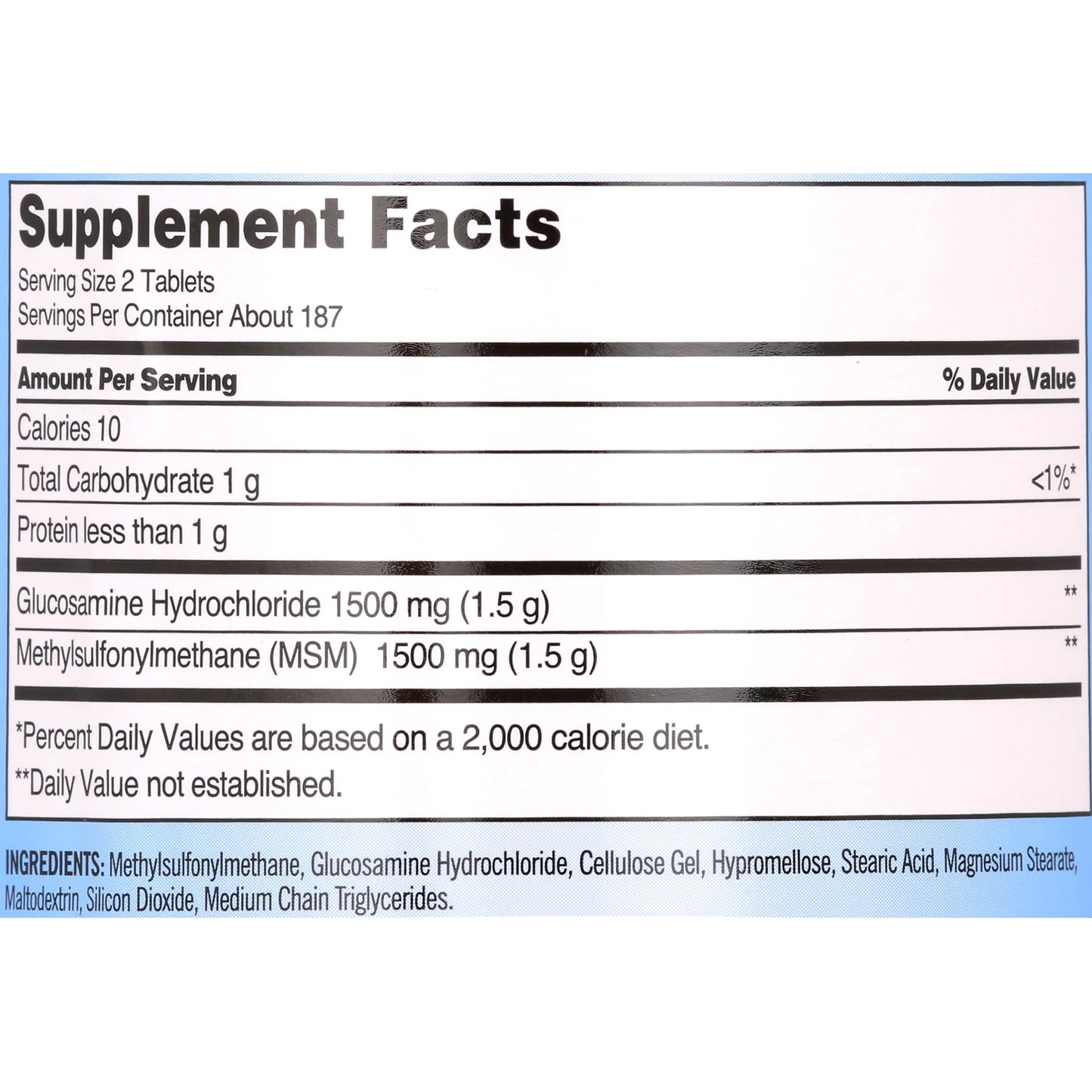 Glucosamine with MSM, 375 Tablets