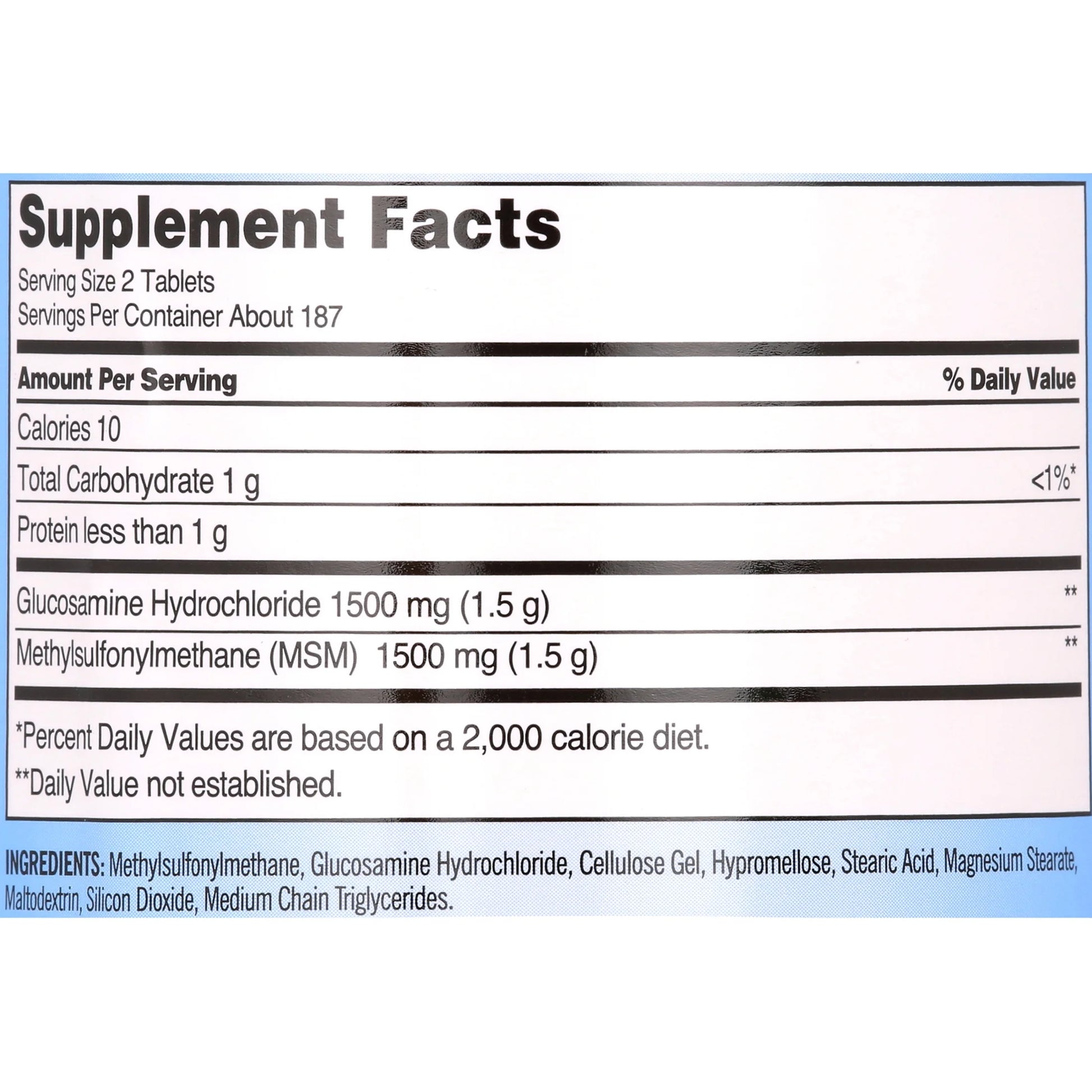 Glucosamine with MSM, 375 Tablets