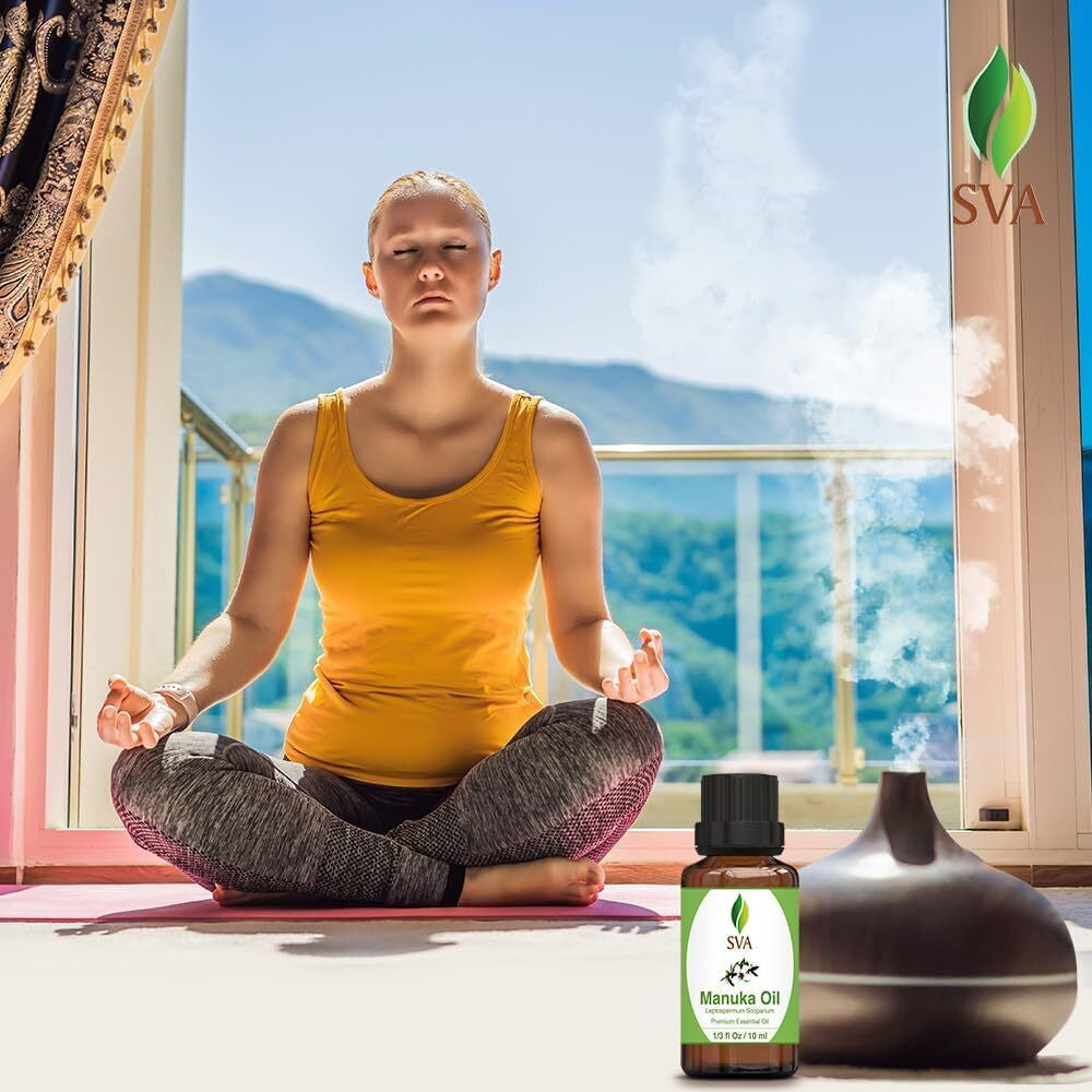 SVA Manuka Essential Oil – 1/3 Fl Oz – 100% Natural Manuka Oil - for Diffuser,