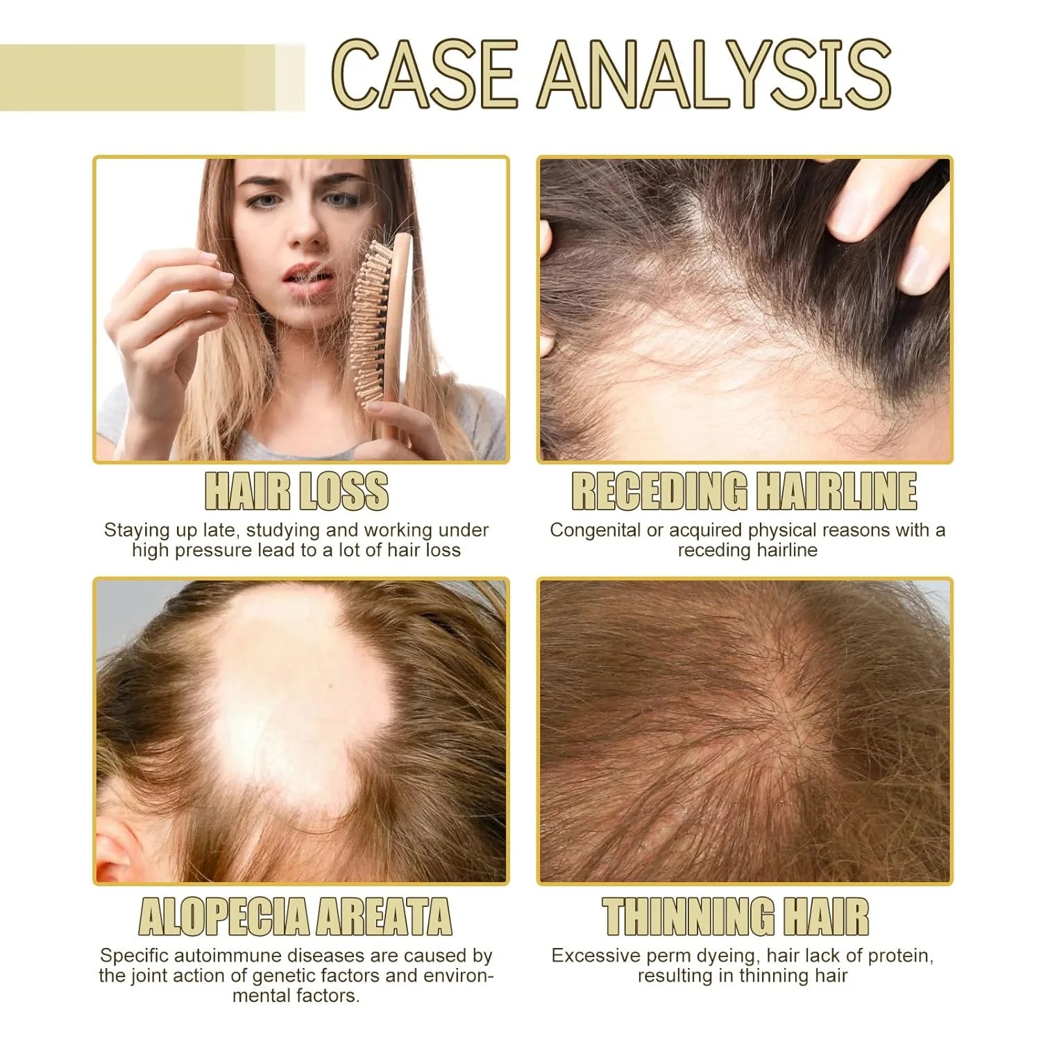 Natural Hair Growth Oil, Organic Veganic Natural Hair Growth Oil,Pure Natural Hair Density Essential Oil, Plant Extract Hair Growth Oil for Dry Damaged Hair and Growth (1Pcs)