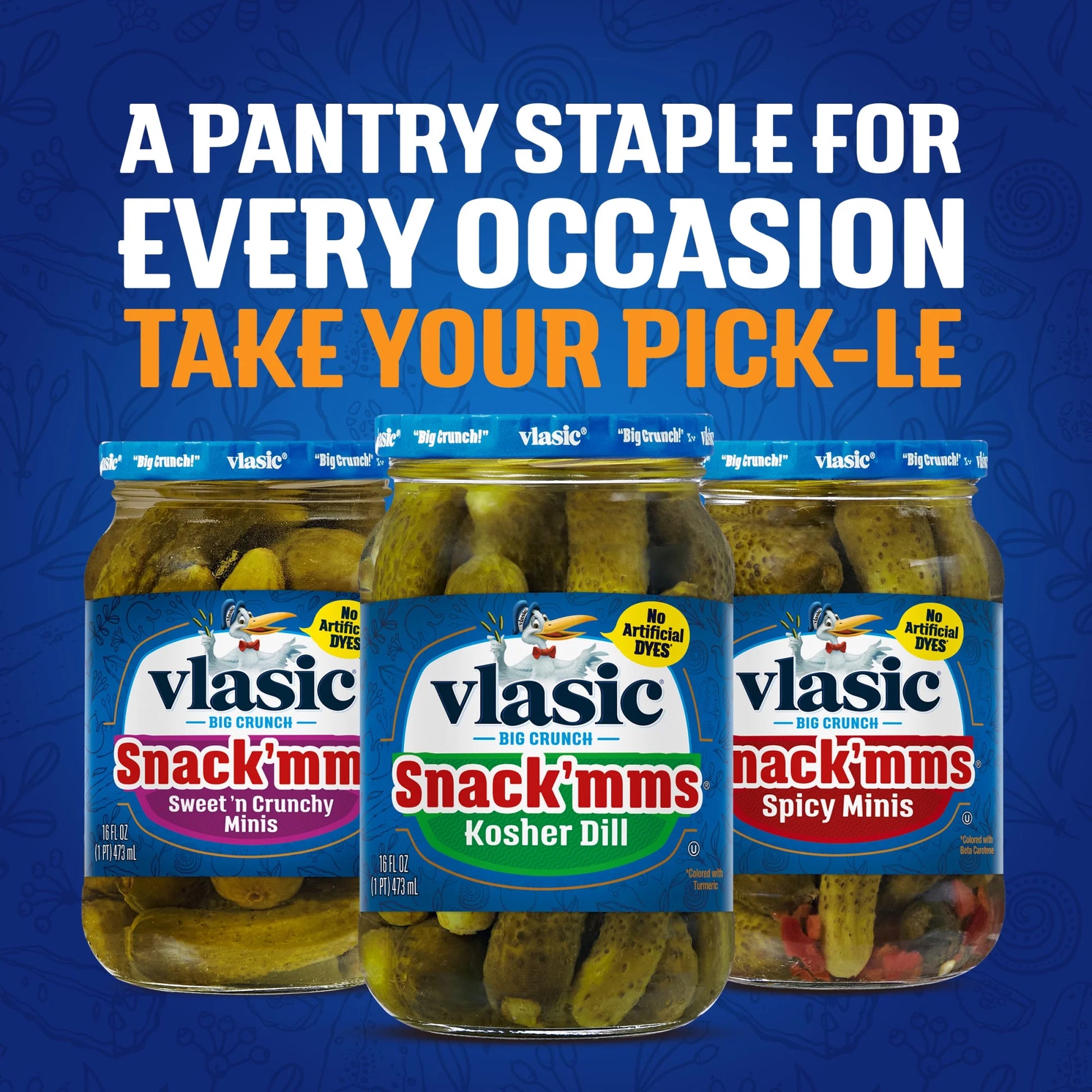 Snack'Mms Kosher Dill Pickles, Mini Dill Pickles, 24 Fl Oz Jar