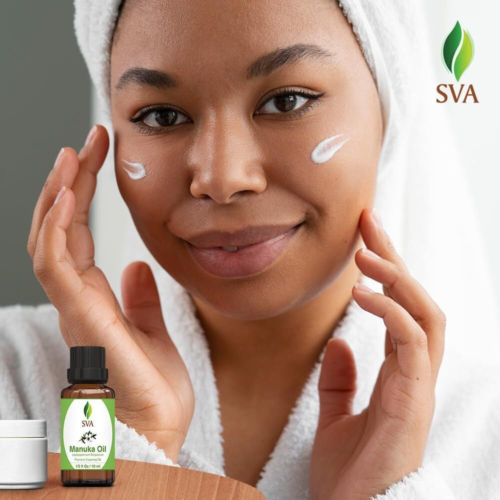 SVA Manuka Essential Oil – 1/3 Fl Oz – 100% Natural Manuka Oil - for Diffuser,