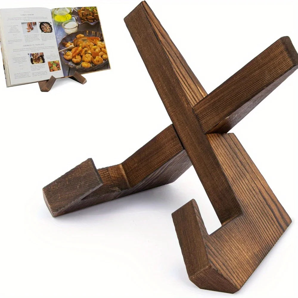 Wooden Stand Recipe Book Record Photo Display Tablet Rack Plate Ipad Holder Table Easel Stand Cookbook Holder Decor Kitchen Tool