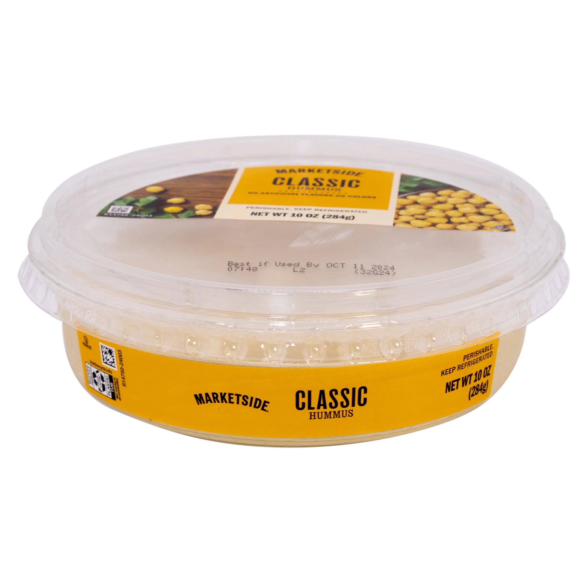 Gluten-Free Classic Hummus 10 Oz, Ready to Eat, Resealable Cup, 2 Tbsp. (28G) Servings