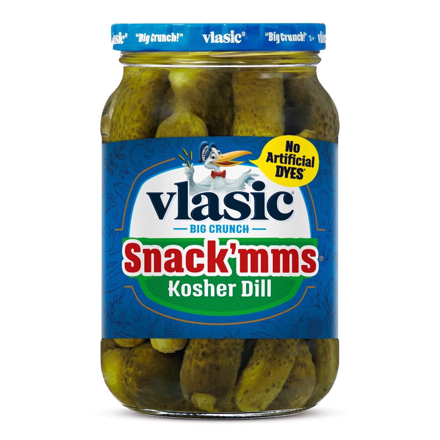 Snack'Mms Kosher Dill Pickles, Mini Dill Pickles, 24 Fl Oz Jar