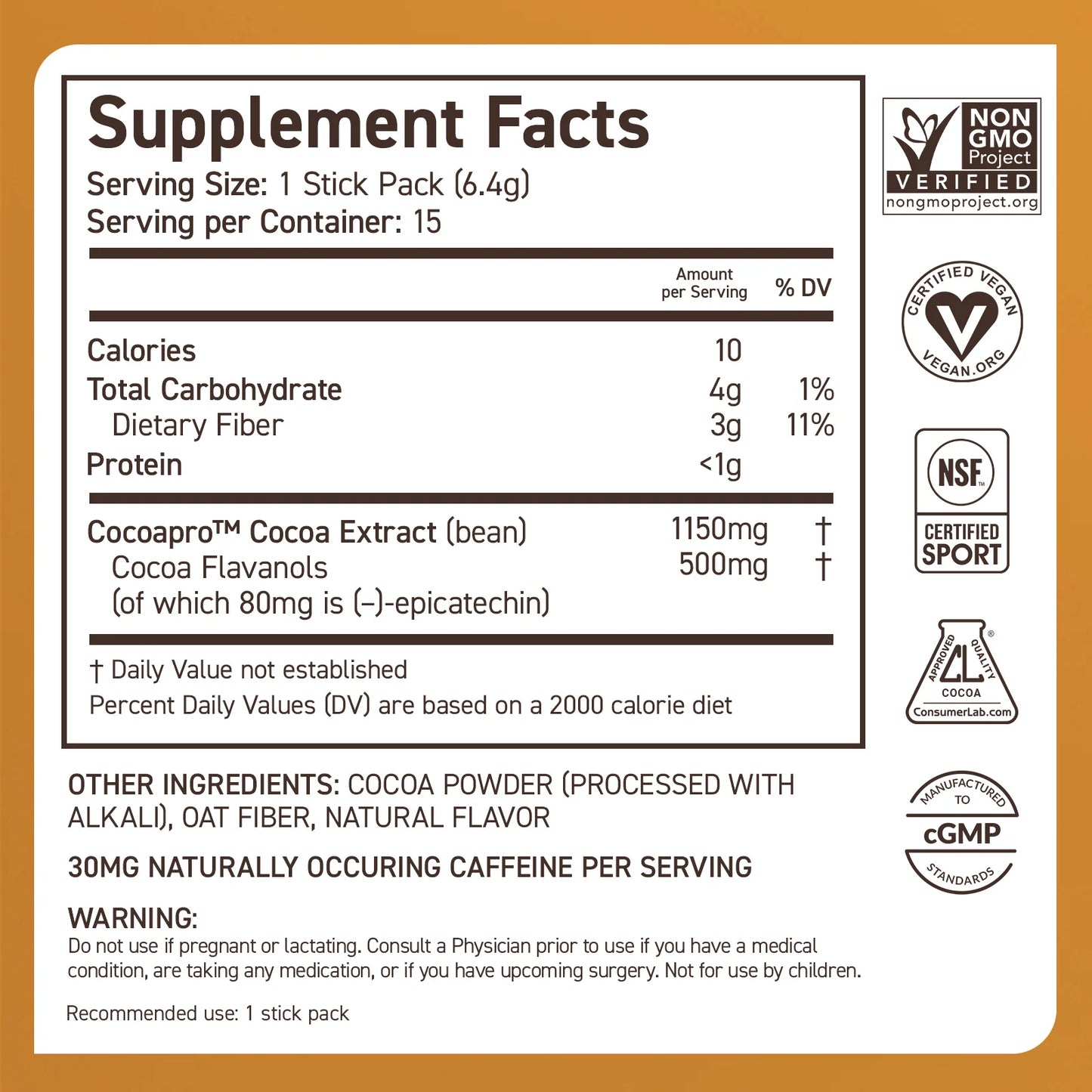 ™ Cardio Health Cocoa Powder Stick Packs
