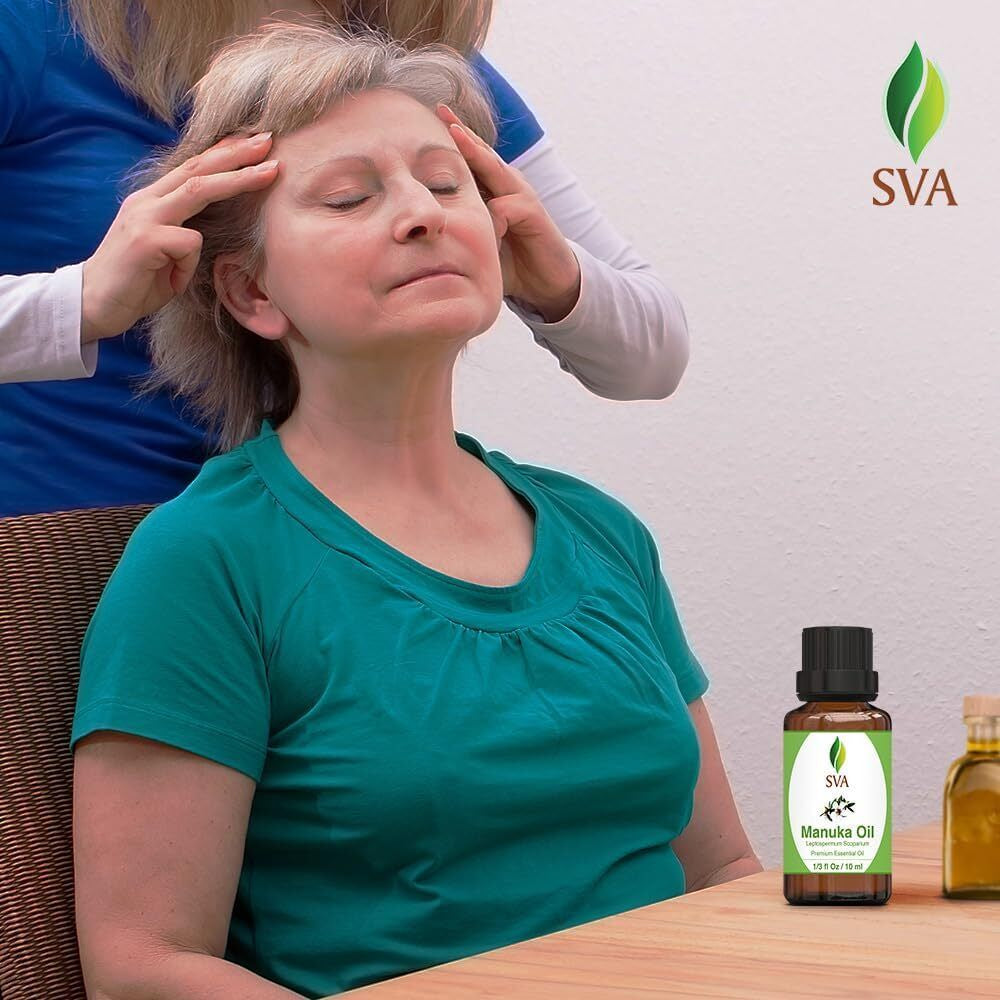 SVA Manuka Essential Oil – 1/3 Fl Oz – 100% Natural Manuka Oil - for Diffuser,