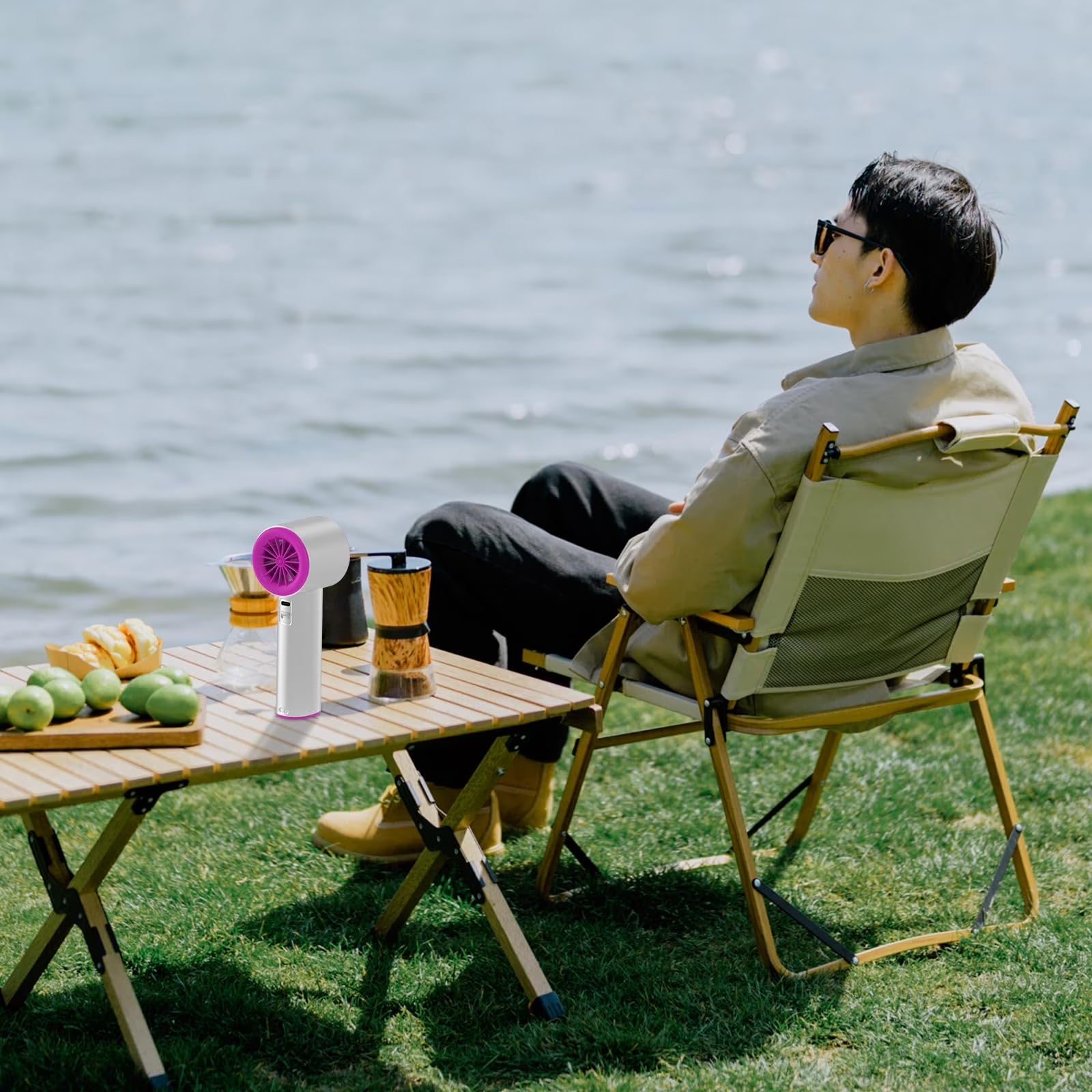 Portable Handheld Fan, Adjustable Speed, 3600 Mah Rechargeable, Turbo Personal Cooling, Travel & Outdoor