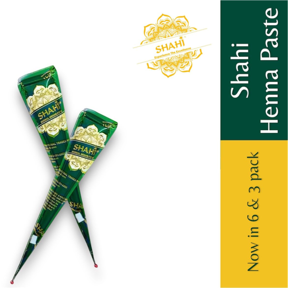 3 Pack Natural Ready to Use Henna Paste Hair Color Hair Dye Cones Reddish Brown Color