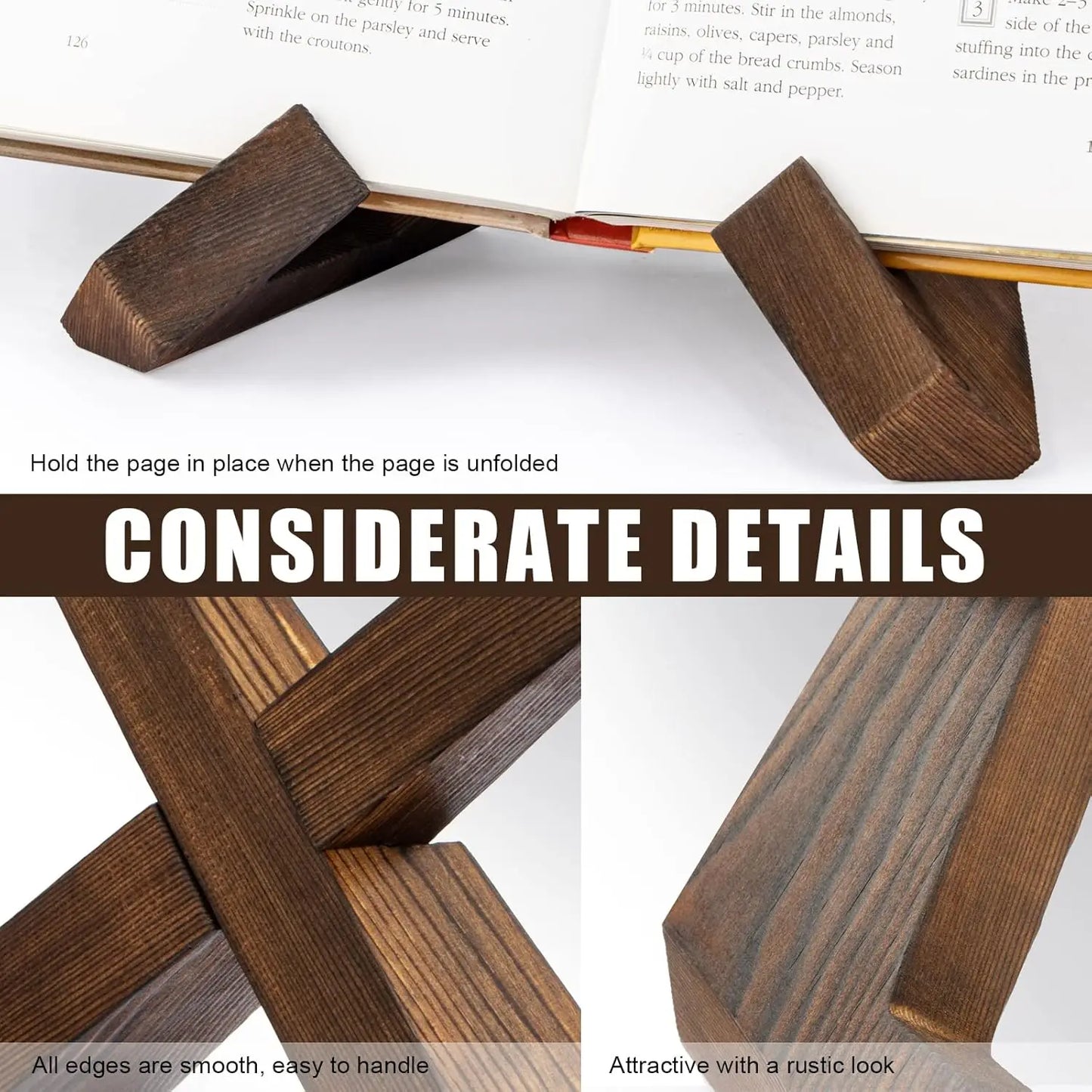 Wooden Stand Recipe Book Record Photo Display Tablet Rack Plate Ipad Holder Table Easel Stand Cookbook Holder Decor Kitchen Tool