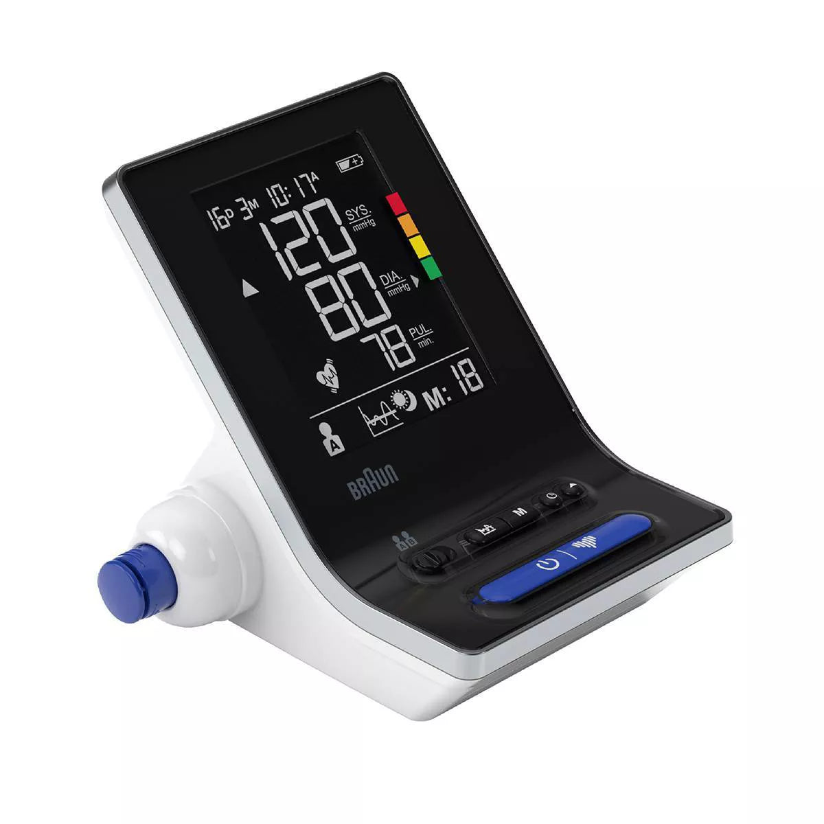 Braun Exactfit 3 Upper Arm Blood Pressure Monitor for Home Use - 2 Cuff Sizes: Non-Toxic, Includes Batteries
