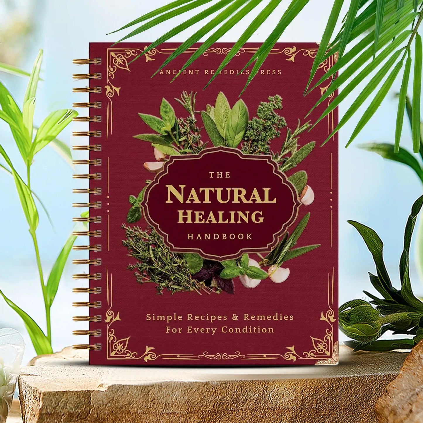 250X176X10Mm Human Health Guide Book Plant Theme Eating Recipe Spiral Binding Natural Book for Family Adult Elderly Chef Study