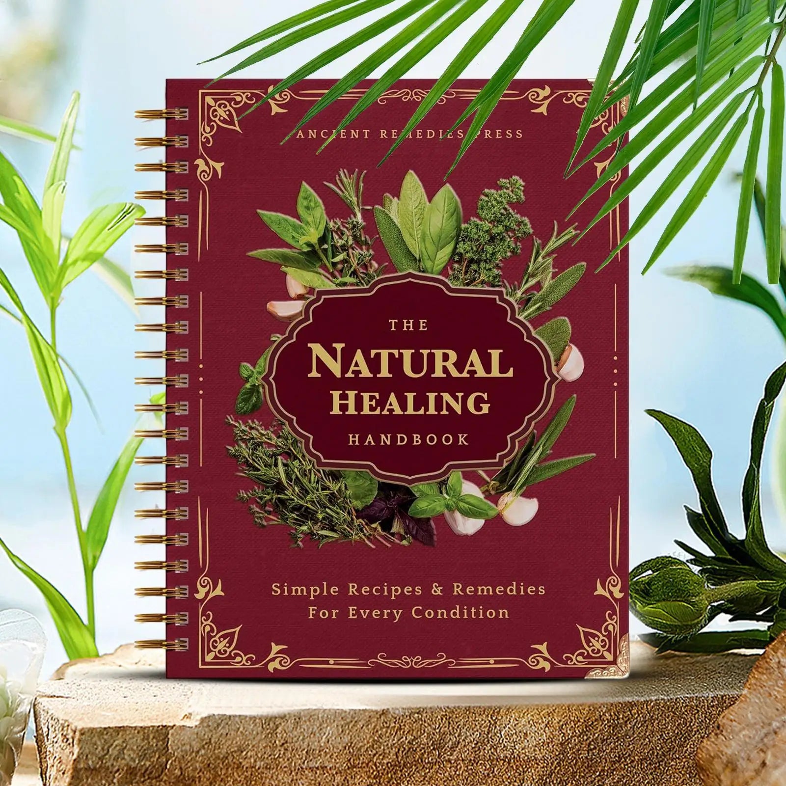 250X176X10Mm Human Health Guide Book Plant Theme Eating Recipe Spiral Binding Natural Book for Family Adult Elderly Chef Study