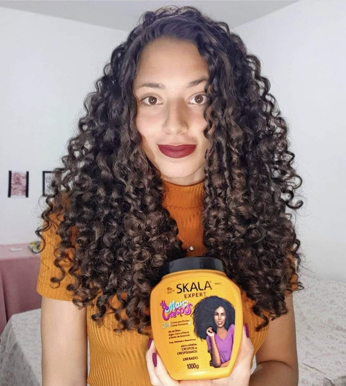 SKALA Mais Crespos & Mais Cachos 2 in 1 Conditioning Treatment Cream Bundle + Skala Passion Fruit & Patauá Oil (Maracuja) Hair Care 1000G – Includes Free Comb (Comb Color May Vary)