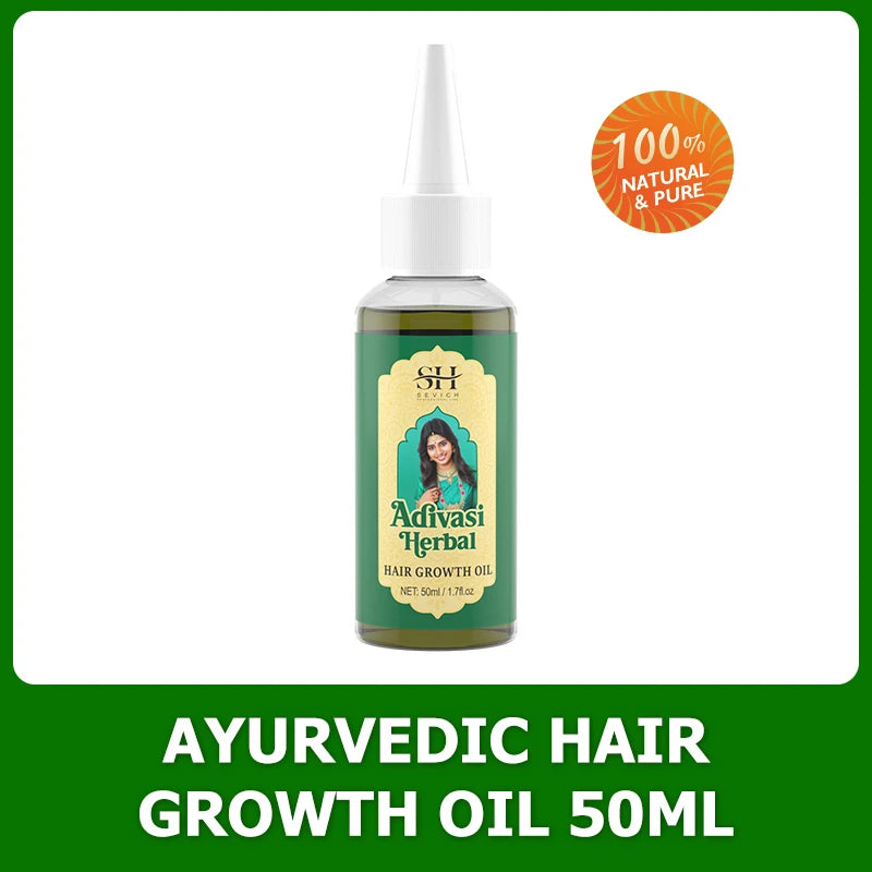 Ayurvedic Hair Growth Oil India Adivasi Organic Hair Growth Serum anti Hair Loss Fast Regrowth Thicken Oils Hair Growth Products