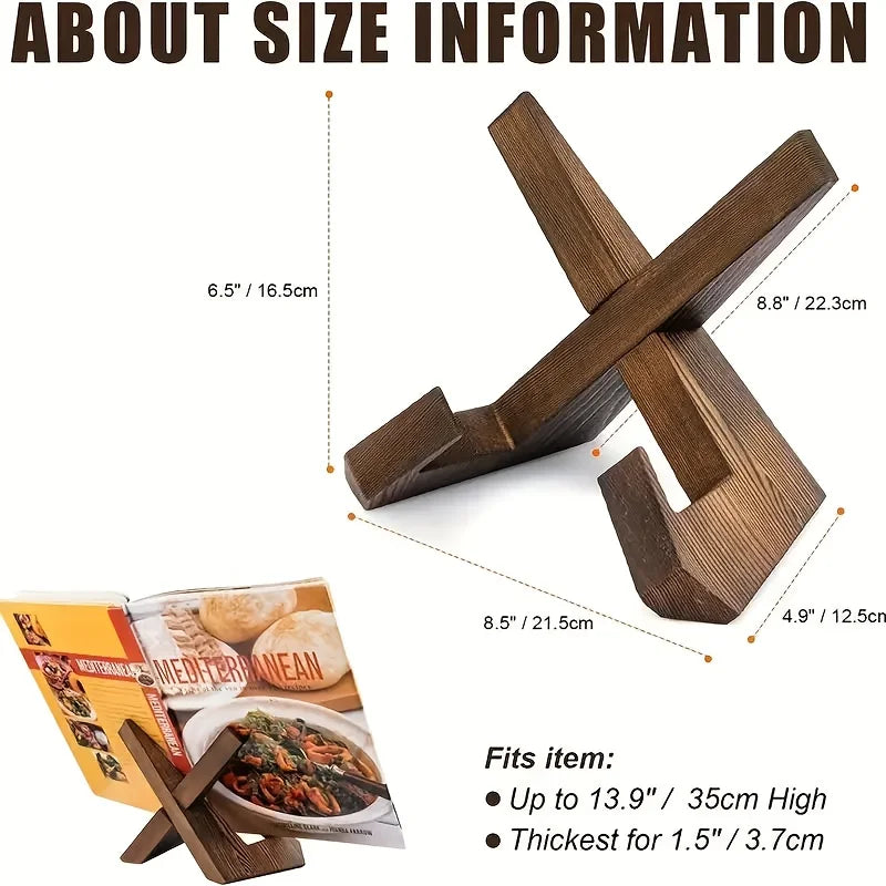 Wooden Stand Recipe Book Record Photo Display Tablet Rack Plate Ipad Holder Table Easel Stand Cookbook Holder Decor Kitchen Tool
