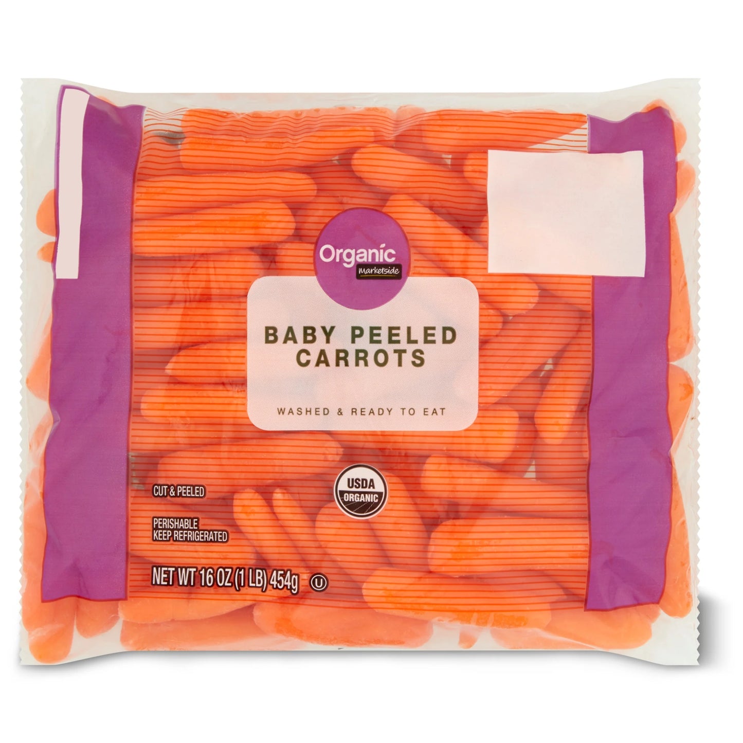 Organic  Fresh Baby Peeled Carrots, 1 Lb Bag
