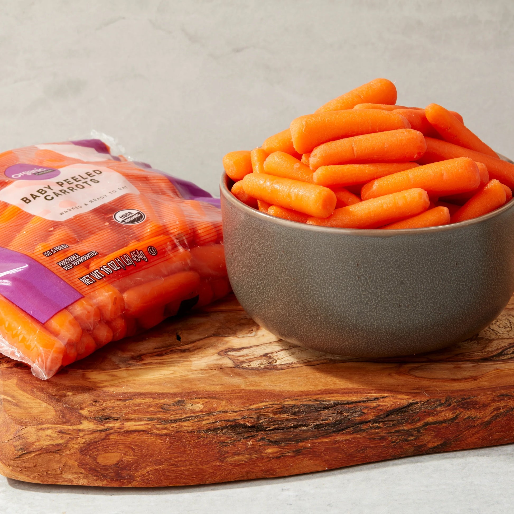 Organic  Fresh Baby Peeled Carrots, 1 Lb Bag