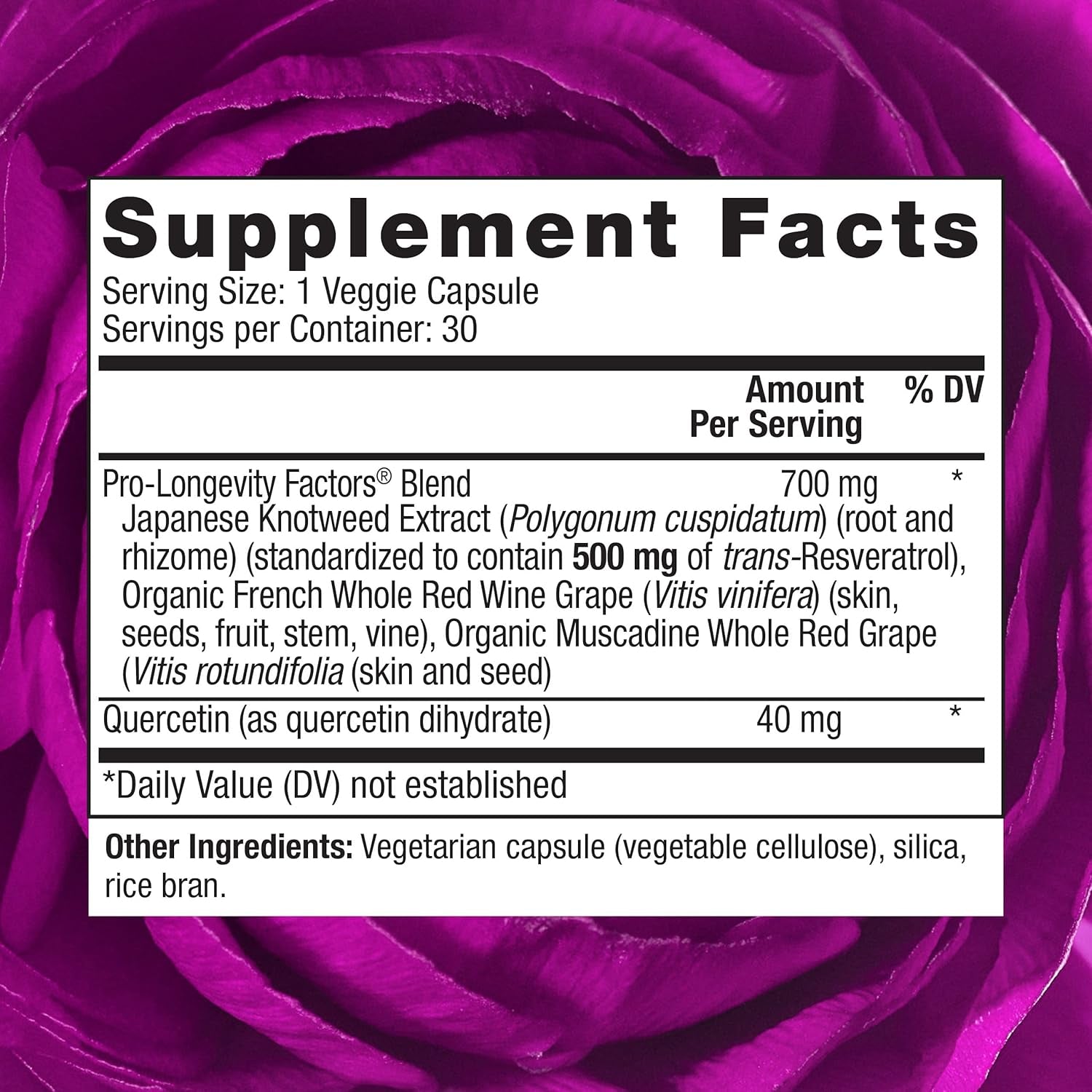 -  Beauty, Resveratrol 500 Mg, Antioxidant Supplement for Heart and Cellular Health, Supports Healthy Aging and Immune System, Paleo, Keto, 30 Capsules