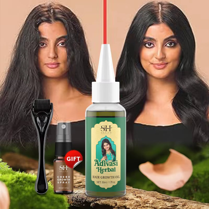 Ayurvedic Hair Growth Oil India Adivasi Organic Hair Growth Serum anti Hair Loss Fast Regrowth Thicken Oils Hair Growth Products
