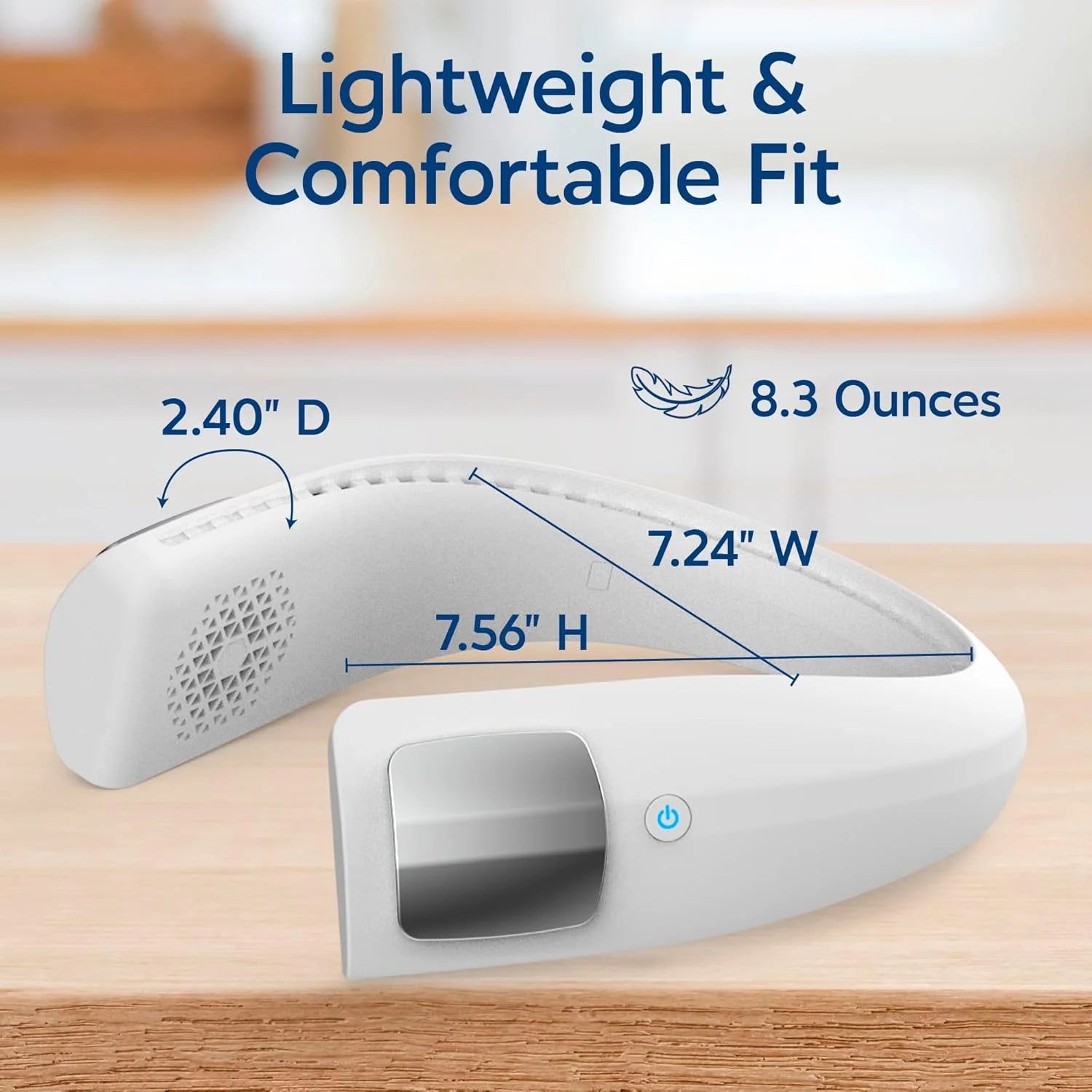 Cool Touch - Portable Handheld Fan, Mini USB Rechargeable, Compact & Lightweight, 4-Speed Adjustable, Battery-Powered, Quiet & Perfect for Travel & Outdoor, White Color, AACTFW-MC12/4